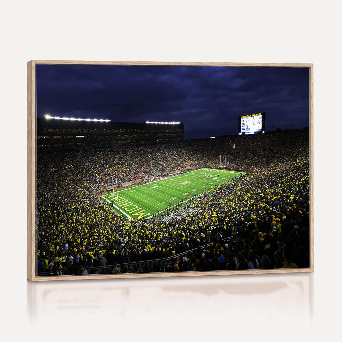 15448-MGV-CV-36X24 - Michigan Wolverines Football Canvas Wall Decor, Football Team Print, Ann Arbor Michigan Stadium