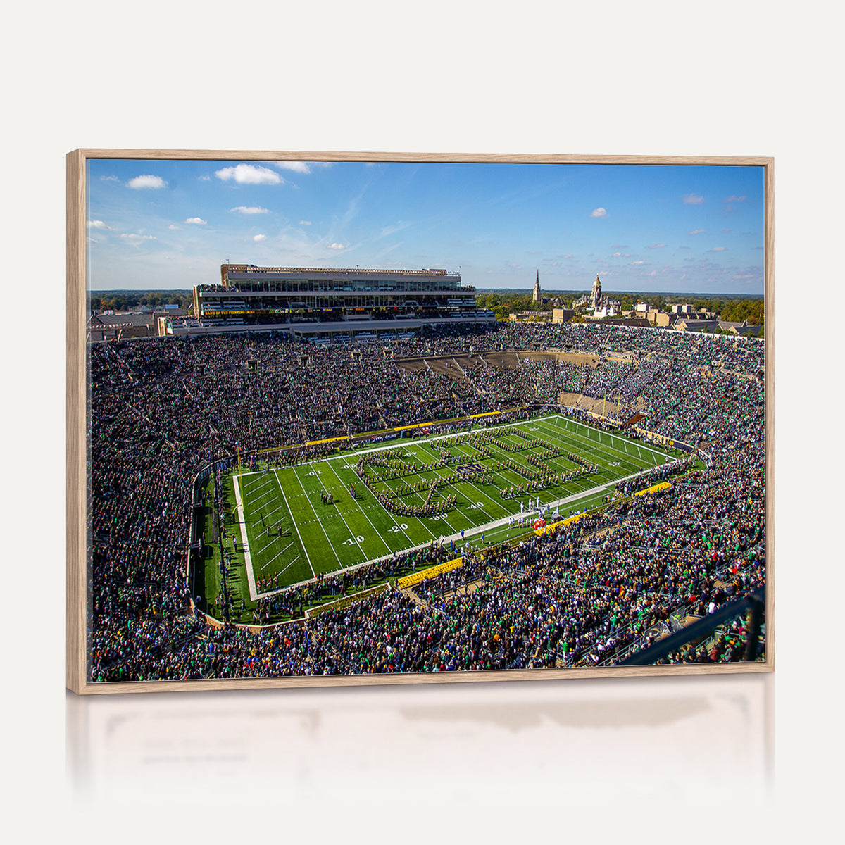 50114-MGV-CV-36X24 - Notre Dame Fighting Irish Football Team Print, Notre Dame Stadium Wall Art