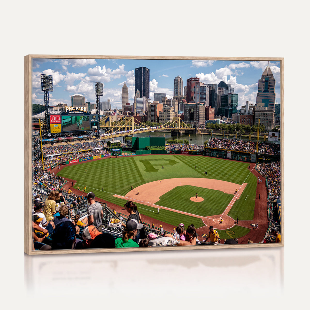 66872-MGV-CV-36X24 - Pittsburgh Pirates Baseball Team Print, PNC Park Stadium