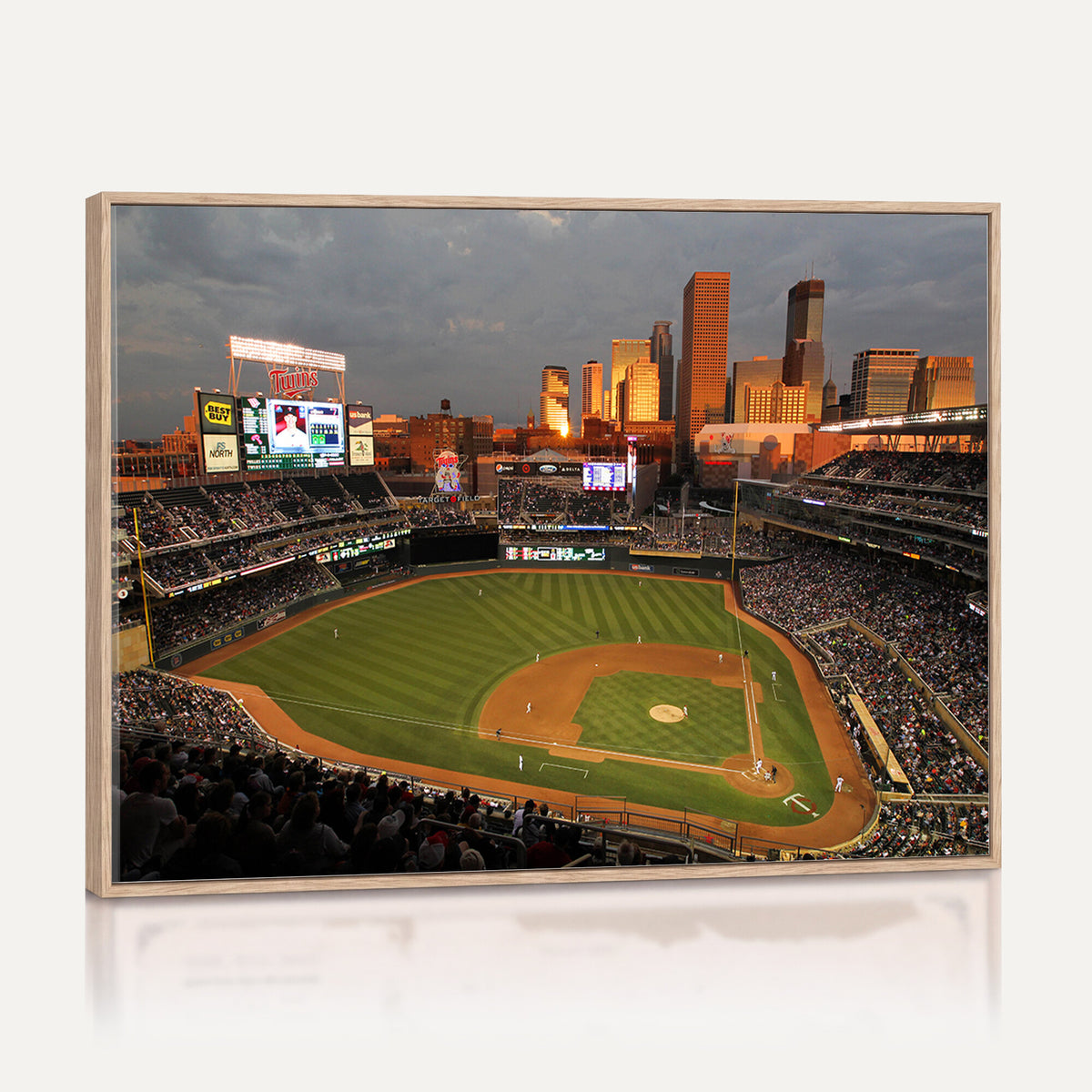 99822-MGV-CV-36X24 - Minnesota Twins Baseball Team Print, Minneapolis Target Field Stadium Wall Art