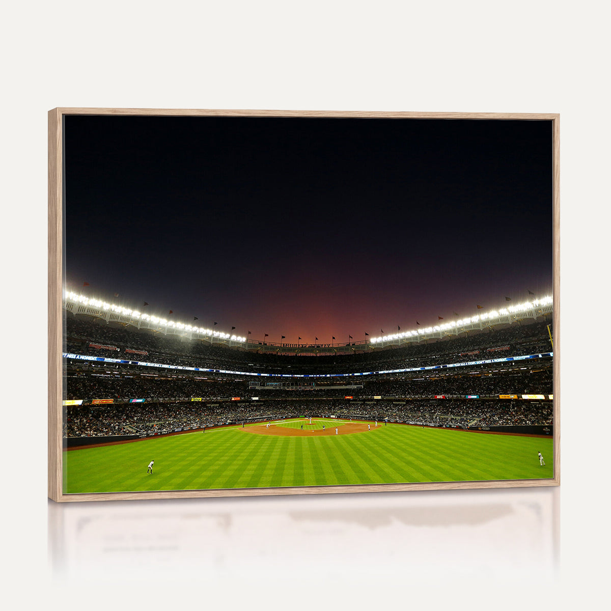 59138-MGV-CV-36X24 - Yankee Stadium Night Game Triple Canvas, New York Yankees Stadium Wall Art