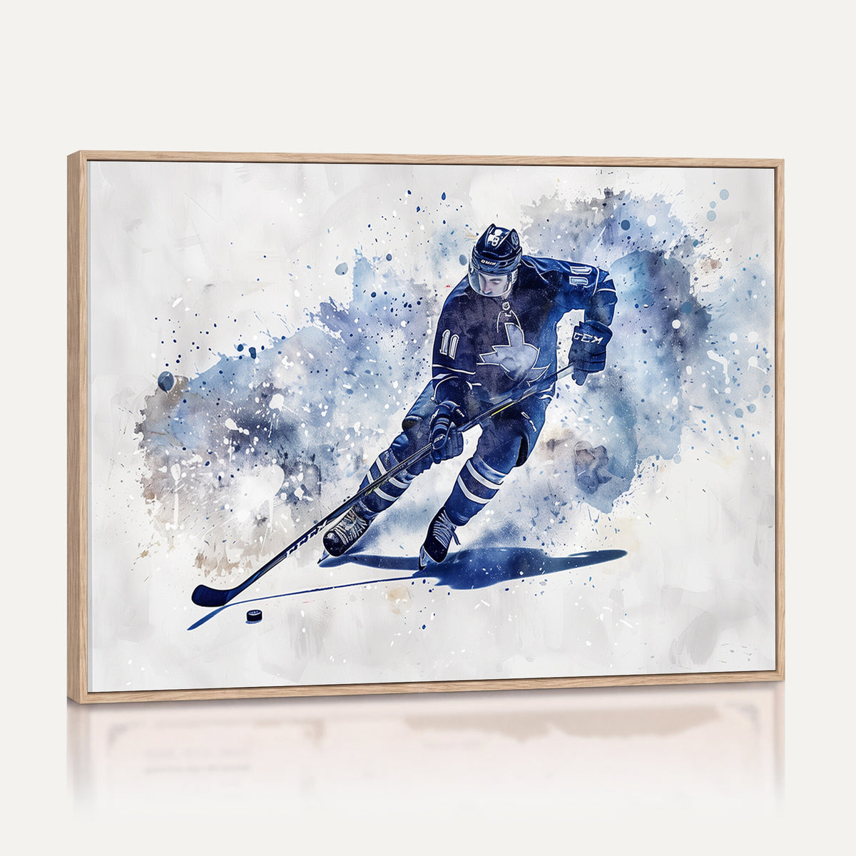 39795-MGV-CV-36X24 - Hockey Player Wall Art Canvas Print