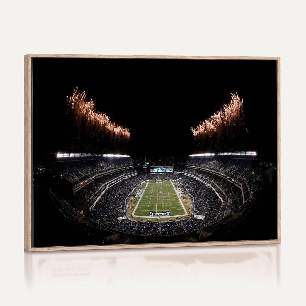 89680-MGV-CV-36X24 - Eagles Field Stadium Wall Art, Philadelphia Eagles Football, Framed and Ready to Hang