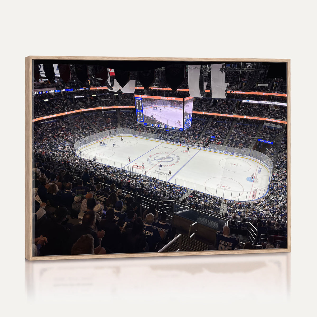 51641-MGV-CV-36X24 - Amalie Arena Florida Wall Art Canvas Print, NHL Hockey, Framed and Ready to Hang