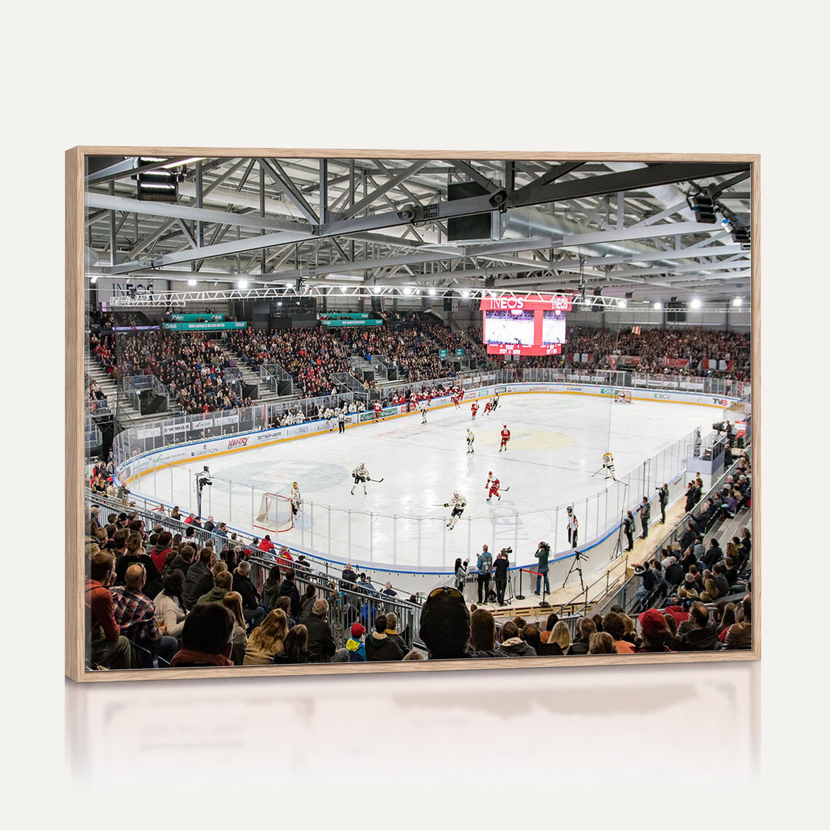 79352-MGV-CV-36X24 - Lausanne Arena Ice Hockey Stadium Wall Art Canvas Print