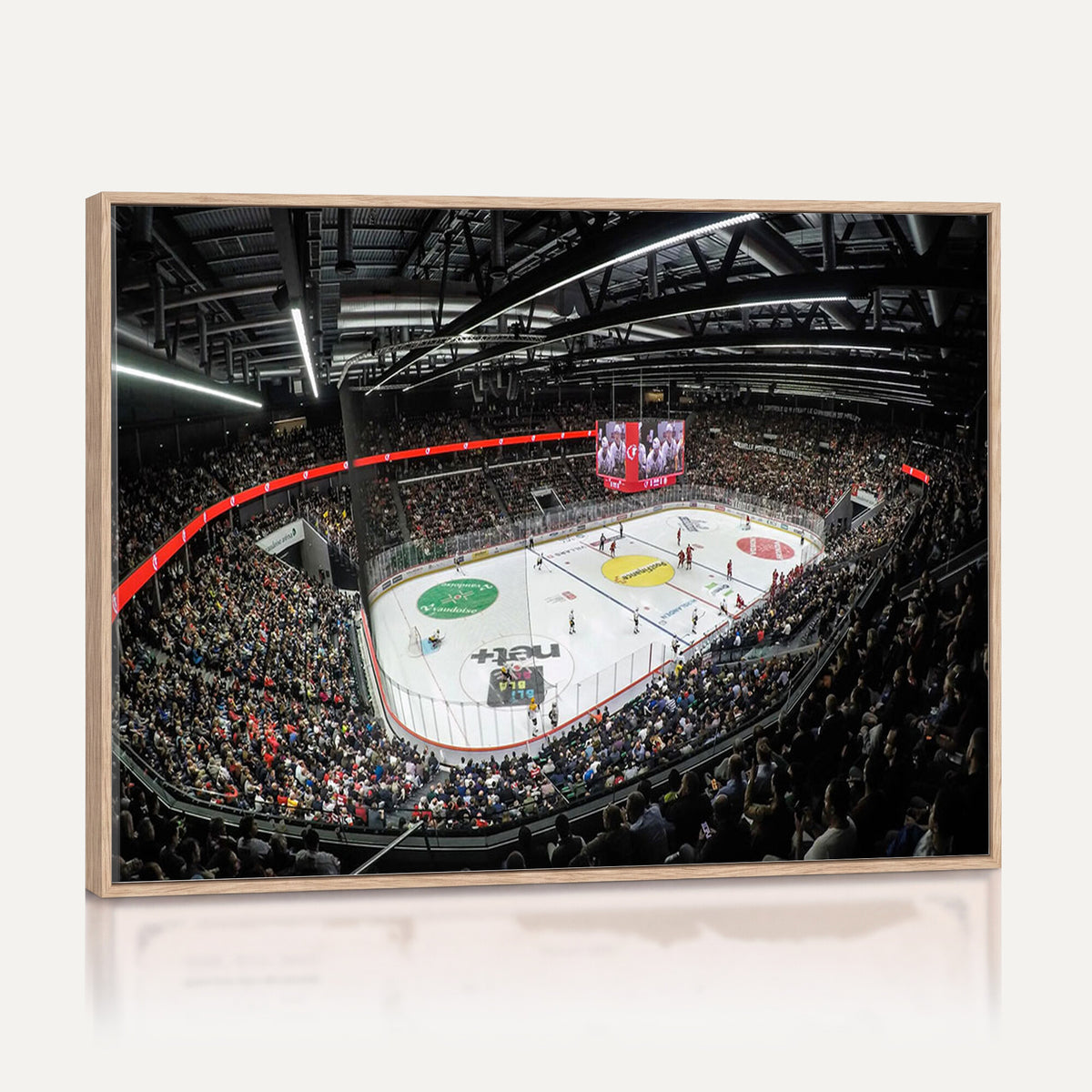 46282-MGV-CV-36X24 - Vaudoise Lausanne Ice Hockey Arena Stadium Wall Art Canvas