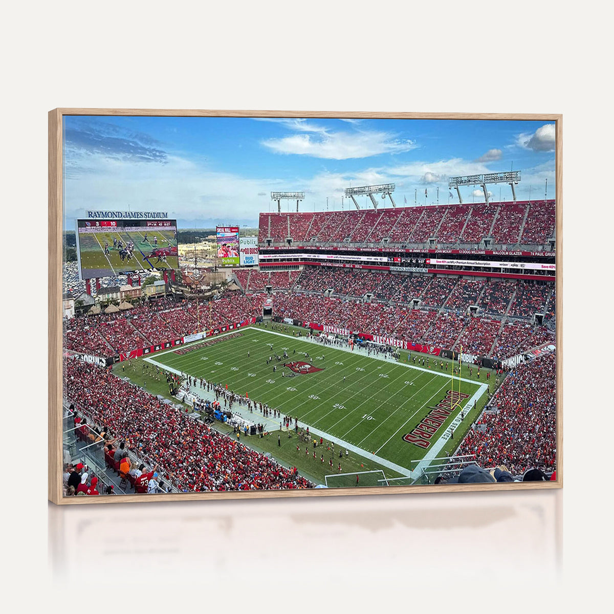 52828-MGV-CV-36X24 - Florida Tampa Raymond James Stadium Wall Art Canvas Print - NFL Football Stadium Print Canvas