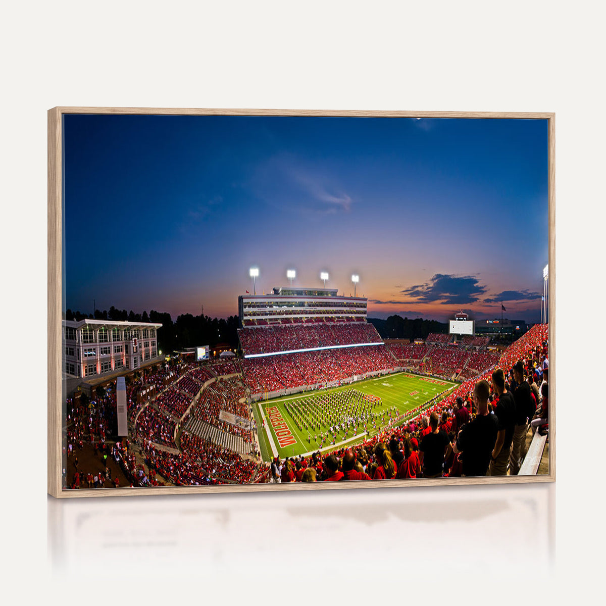 33313-MGV-CV-36X24 - NC State Wolfpack Football Team Print - Raleigh Carter-Finley Stadium Wall Art Canvas Print