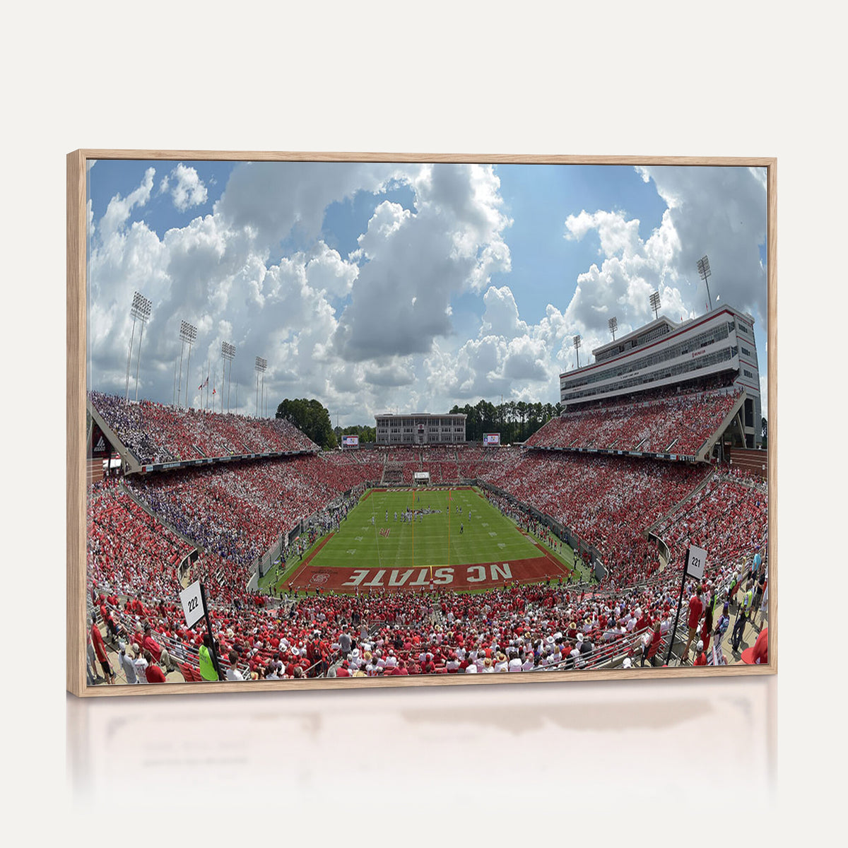 30640-MGV-CV-36X24 - NC State Wolfpack Football Team Print Canvas- Raleigh Carter-Finley Stadium Wall Art Canvas Print