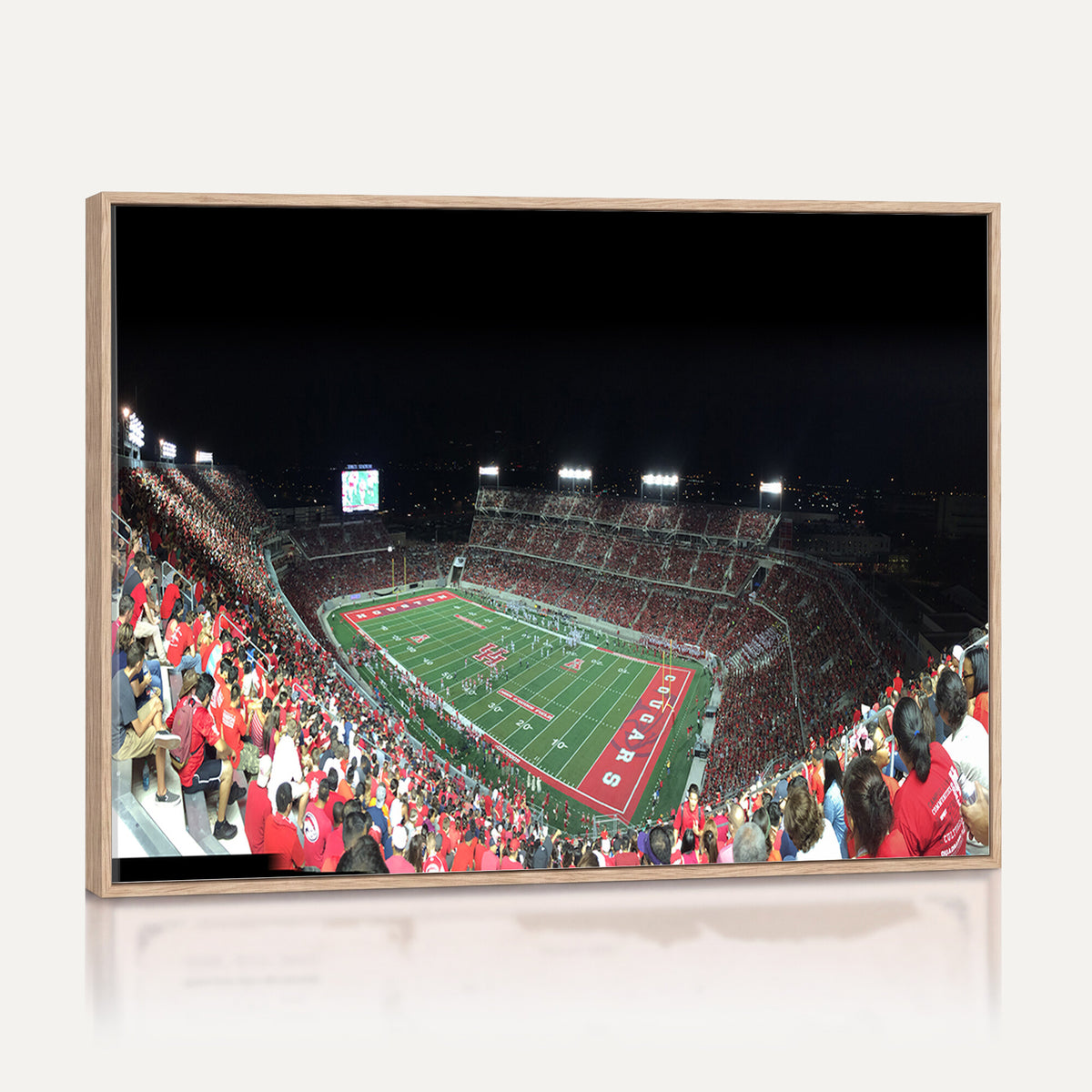 67036-MGV-CV-36X24 - Houston Cougars Football Team Print - Houston TDECU Stadium Wall Art Canvas Print