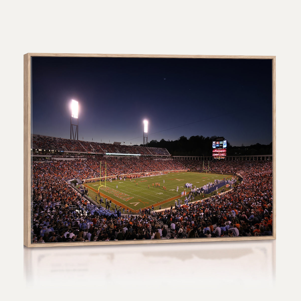69378-MGV-CV-36X24 - Virginia Cavaliers Football Team Print - Charlottesville Scott Stadium Canvas Print Wall Art