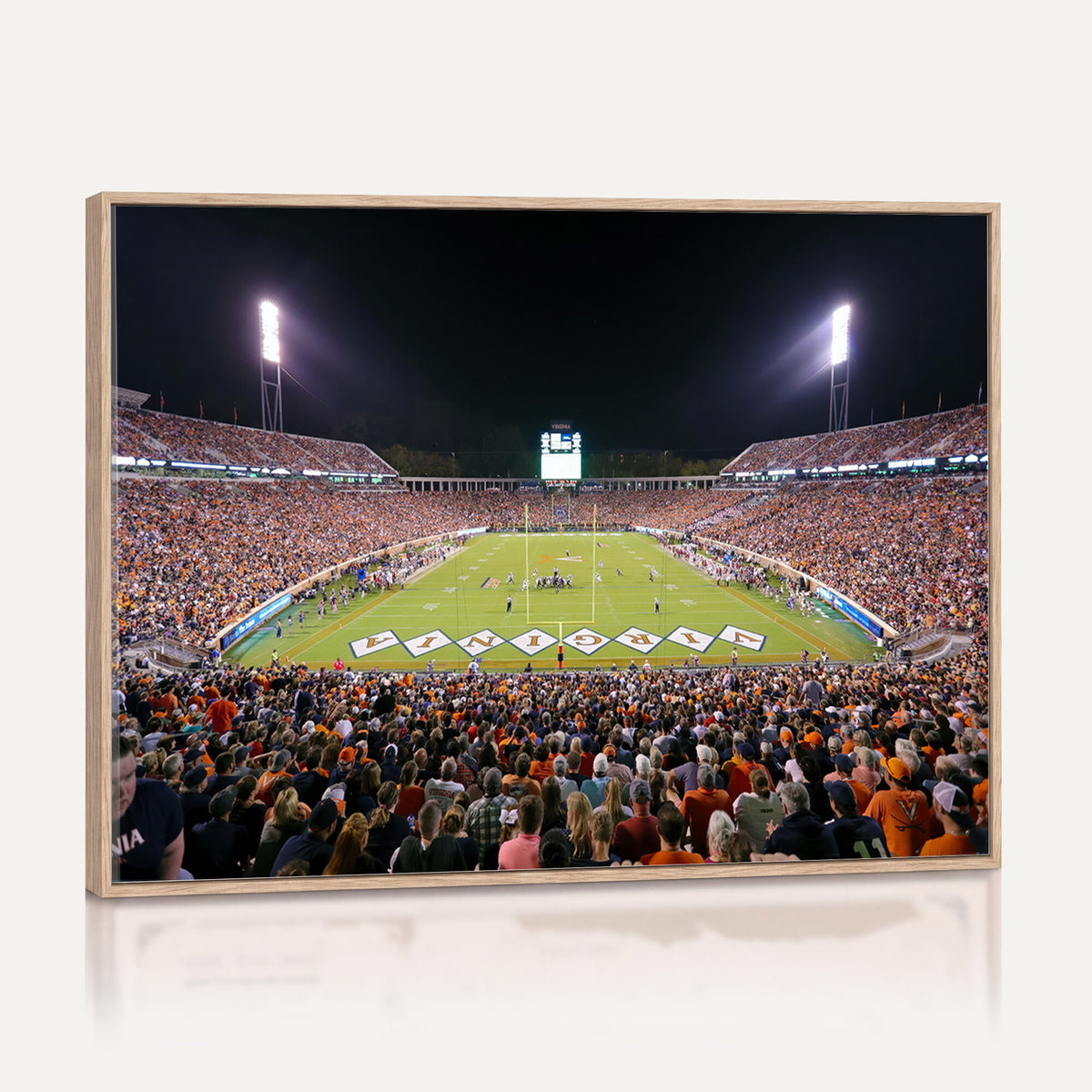 98441-MGV-CV-36X24 - Virginia Cavaliers Football Team Print - Charlottesville Scott Stadium Wall Art Canvas Print