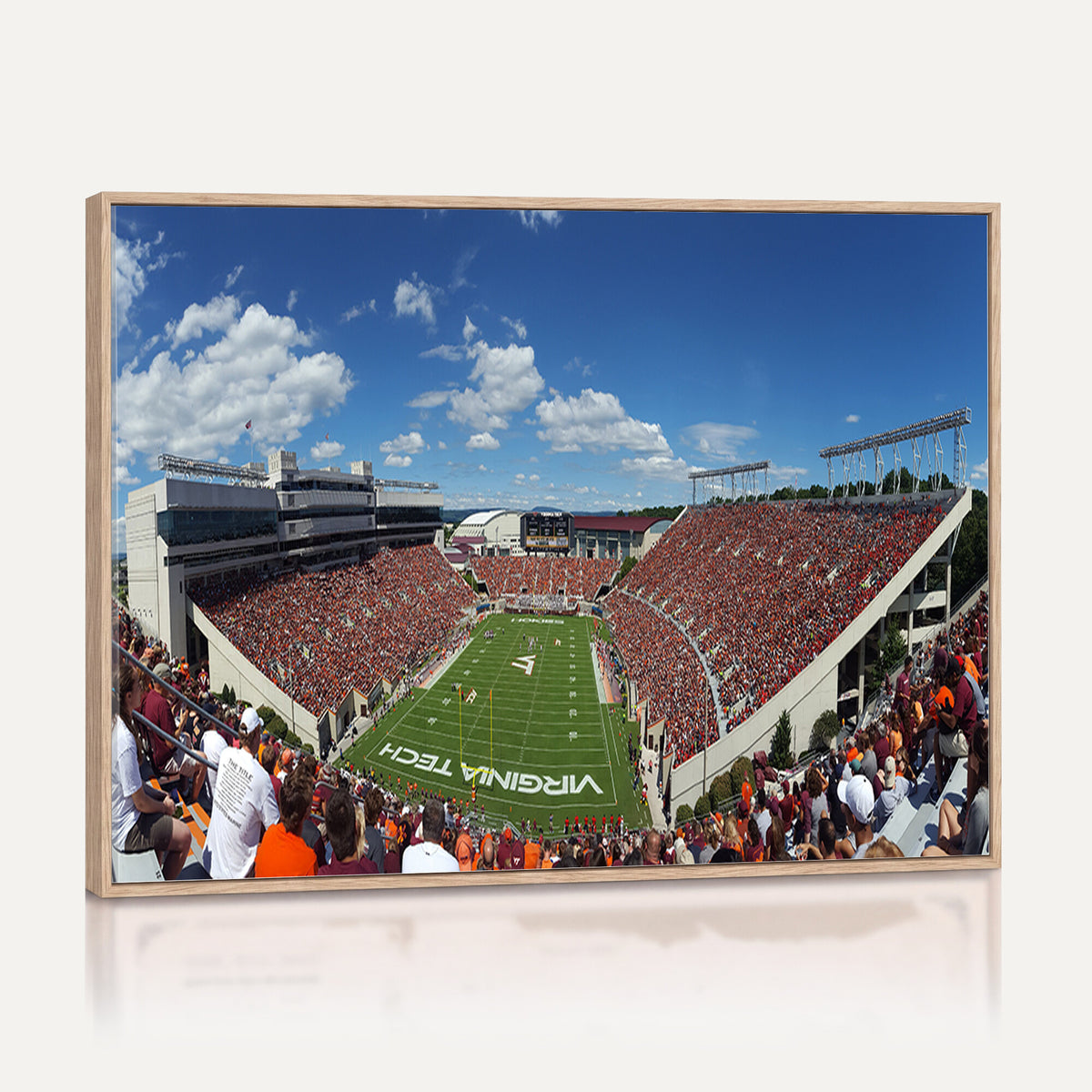 87769-MGV-CV-36X24 - Virginia Tech Hokies Football Team Print - Blacksburg Lane Stadium Wall Art Canvas Print