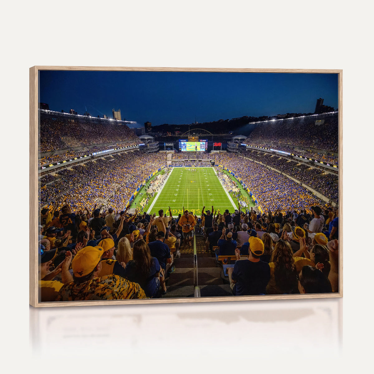 62297-MGV-CV-36X24 - Pittsburgh Panthers Football Team Print - Pittsburgh Acrisure Stadium Wall Art Canvas Print