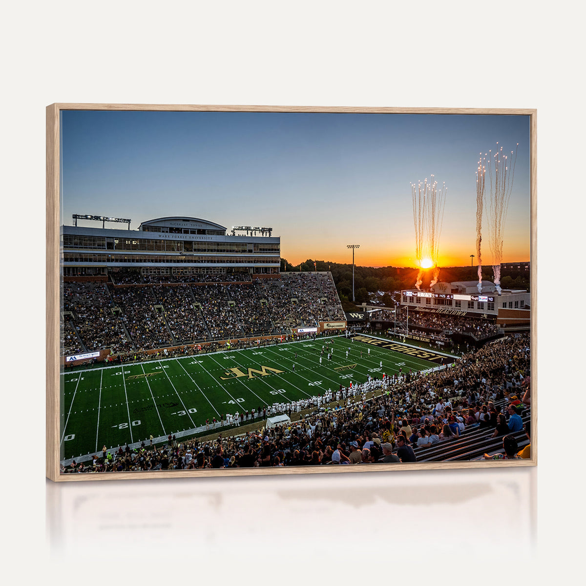 29253-MGV-CV-36X24 - Demon Deacons Football Team Print Canvas- Winston-Salem Allegacy Federal Credit Union Stadium Wall