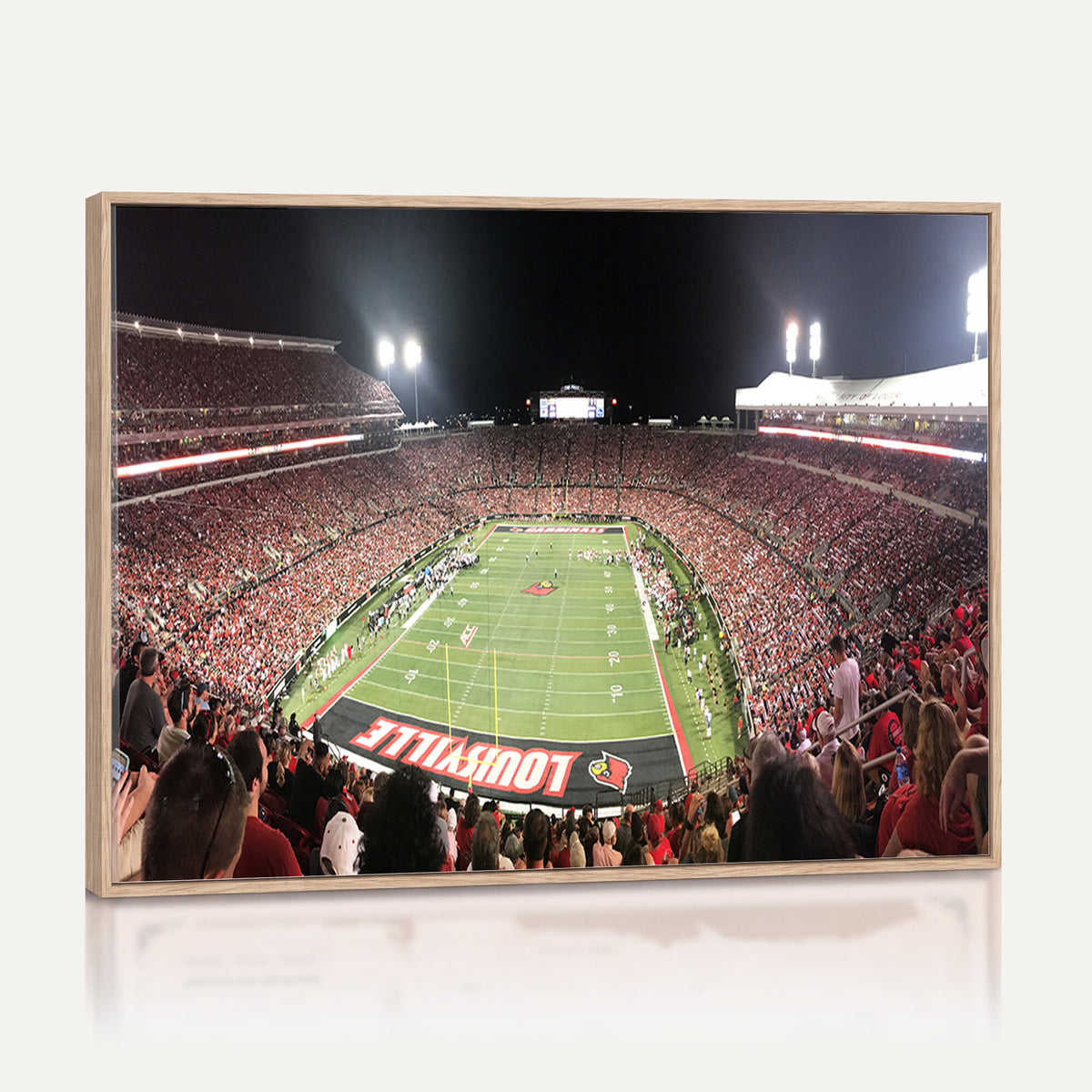 52267-MGV-CV-36X24 - University of Louisville Cardinals Football Team Print - Louisville Cardinal Stadium Wall Art Canvas