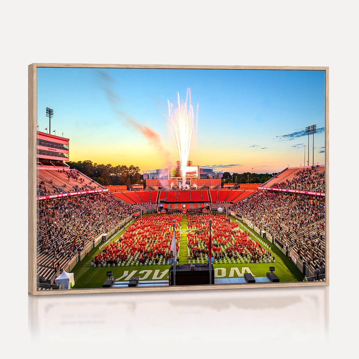 18017-MGV-CV-36X24 - North Carolina State University Canvas Print, Wolfpack Football Team Print