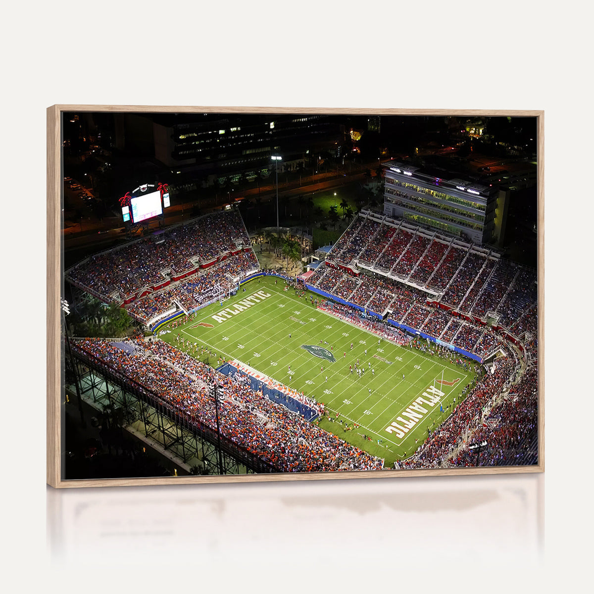 12682-MGV-CV-36X24 - Florida Atlantic University Owls Canvas Print, Football Team Print - Boca Raton FAU Stadium Wall Art