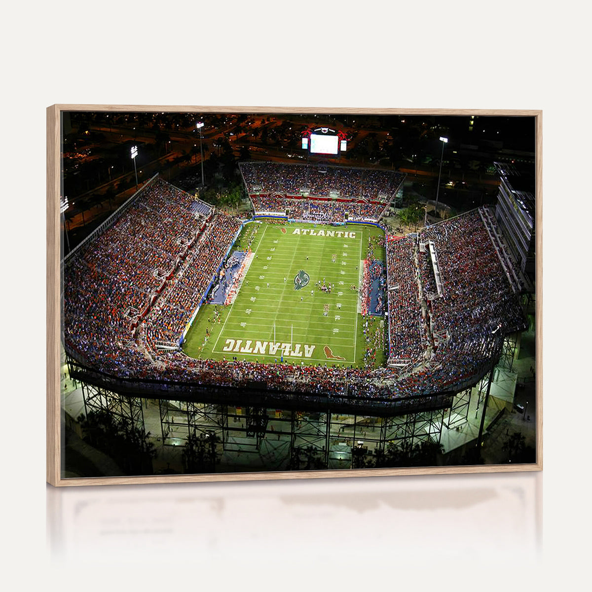 72354-MGV-CV-36X24 - Florida Atlantic University Owls Football Team Print - Boca Raton FAU Stadium Wall Art Canvas Print