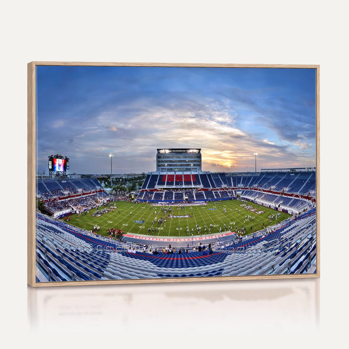 69559-MGV-CV-36X24 - Florida Atlantic University Owls Football Team Print - Boca Raton FAU Stadium Wall Art Canvas Print