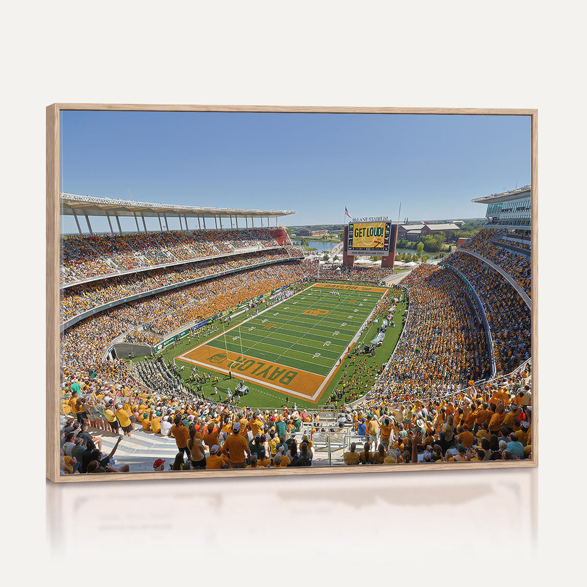 49912-MGV-CV-36X24 - Baylor University Bears Football Team Print - Waco McLane Stadium Wall Art Canvas Print