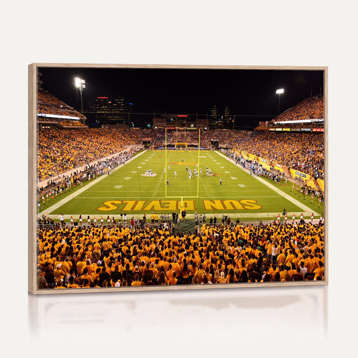 21588-MGV-CV-36X24 - ASU Sun Devils Football Team Print - Phoenix Mountain America Stadium Wall Art Canvas Print