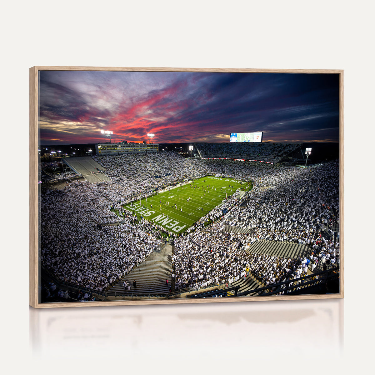 37304-MGV-CV-36X24 - Penn State Nittany Lions Football Team Print - University Park Beaver Stadium Art Canvas Print