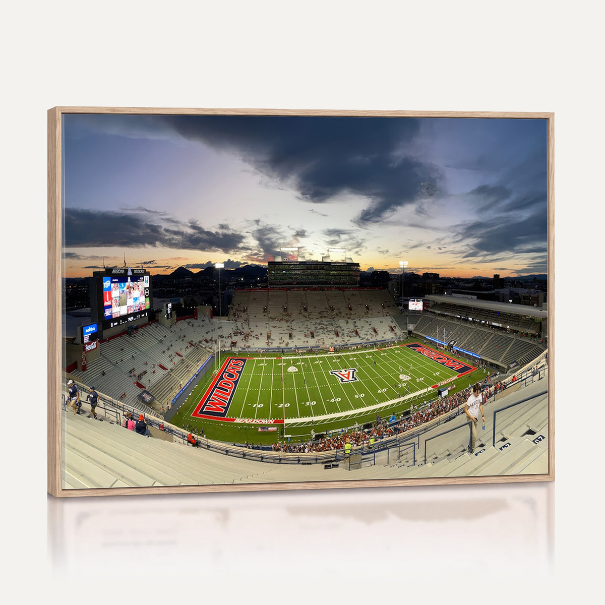 24339-MGV-CV-36X24 - Arizona Wildcats Football Team Print - Tucson Arizona Stadium Wall Art Canvas Print