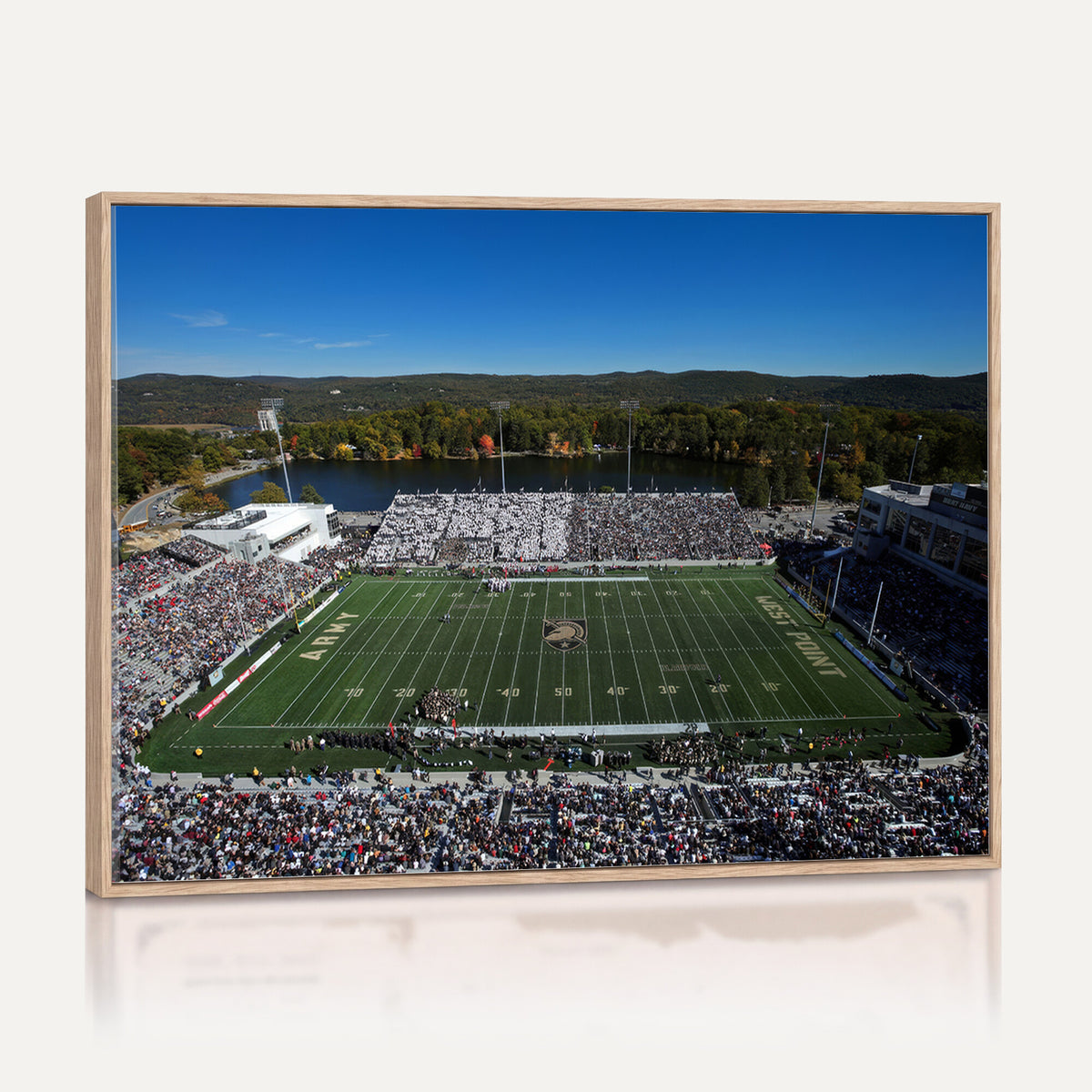 52056-MGV-CV-36X24 - Army Black Knights Football Team Print - West Point Michie Stadium Wall Art Canvas Print