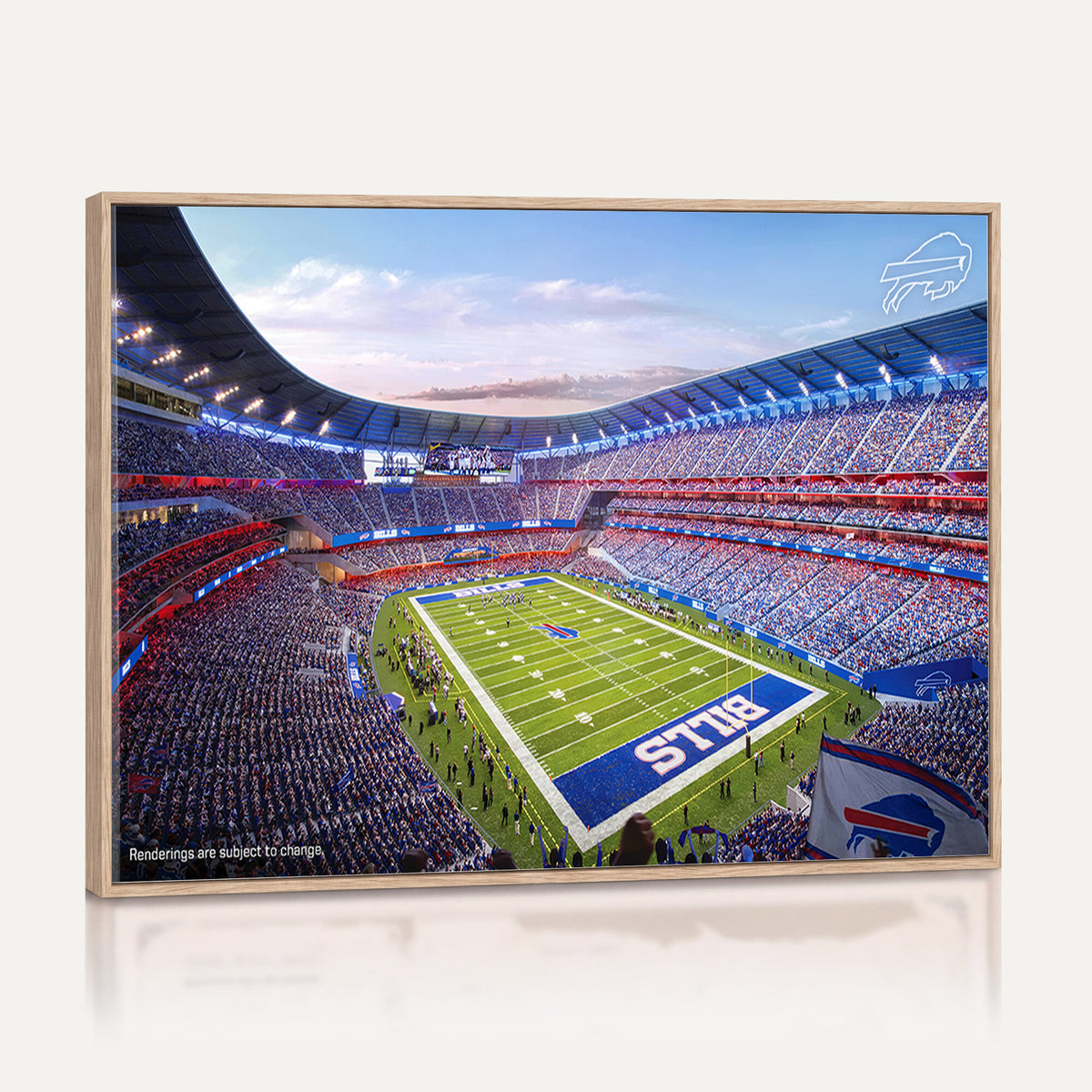 57873-MGV-CV-36X24 - Buffalo Bills Football Team Print Canvas - Buffalo Highmark Stadium Wall Art Canvas Print