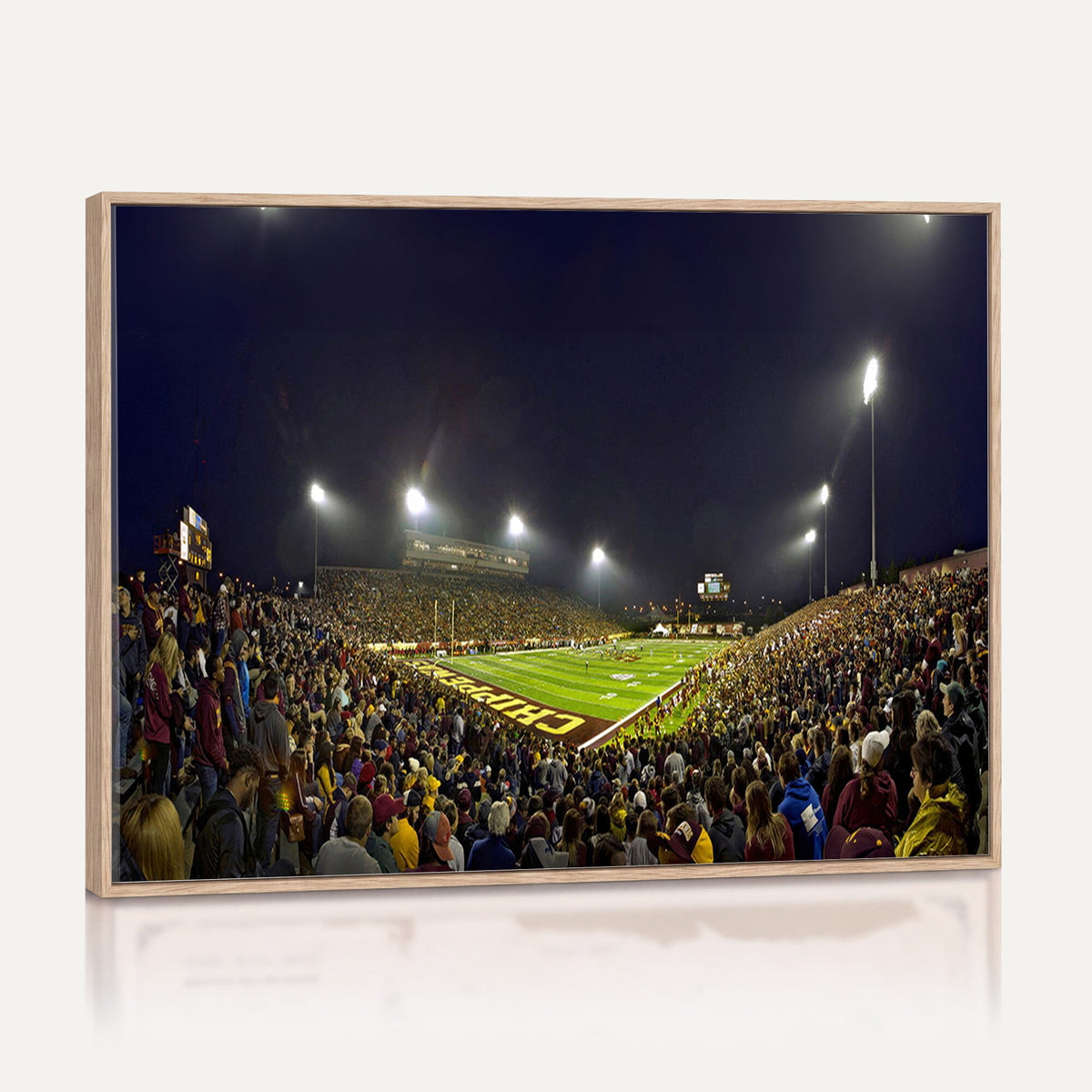 45619-MGV-CV-36X24 - Central Michigan University Chippewas Canvas Wall Art, Football Team Print - Mount Pleasant