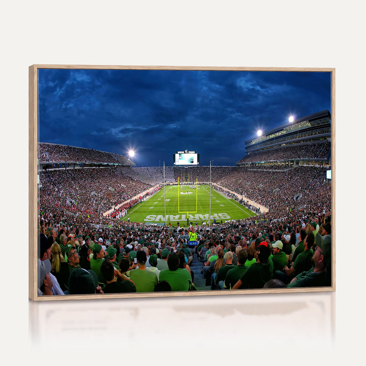 35248-PAN-FL-20X10 - Michigan State Spartans Football Team Print - East Lansing Spartan Stadium Wall Art Canvas Print