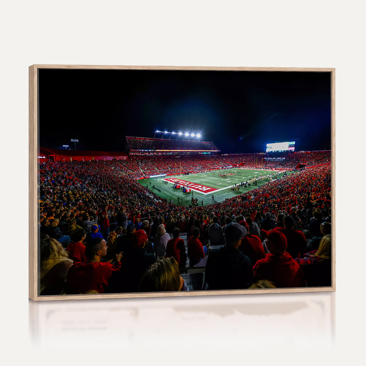 18115-PAN-FL-20X10 - Rutgers Scarlet Knights Football Team Print - SHI Stadium, Piscataway Wall Art Canvas Print