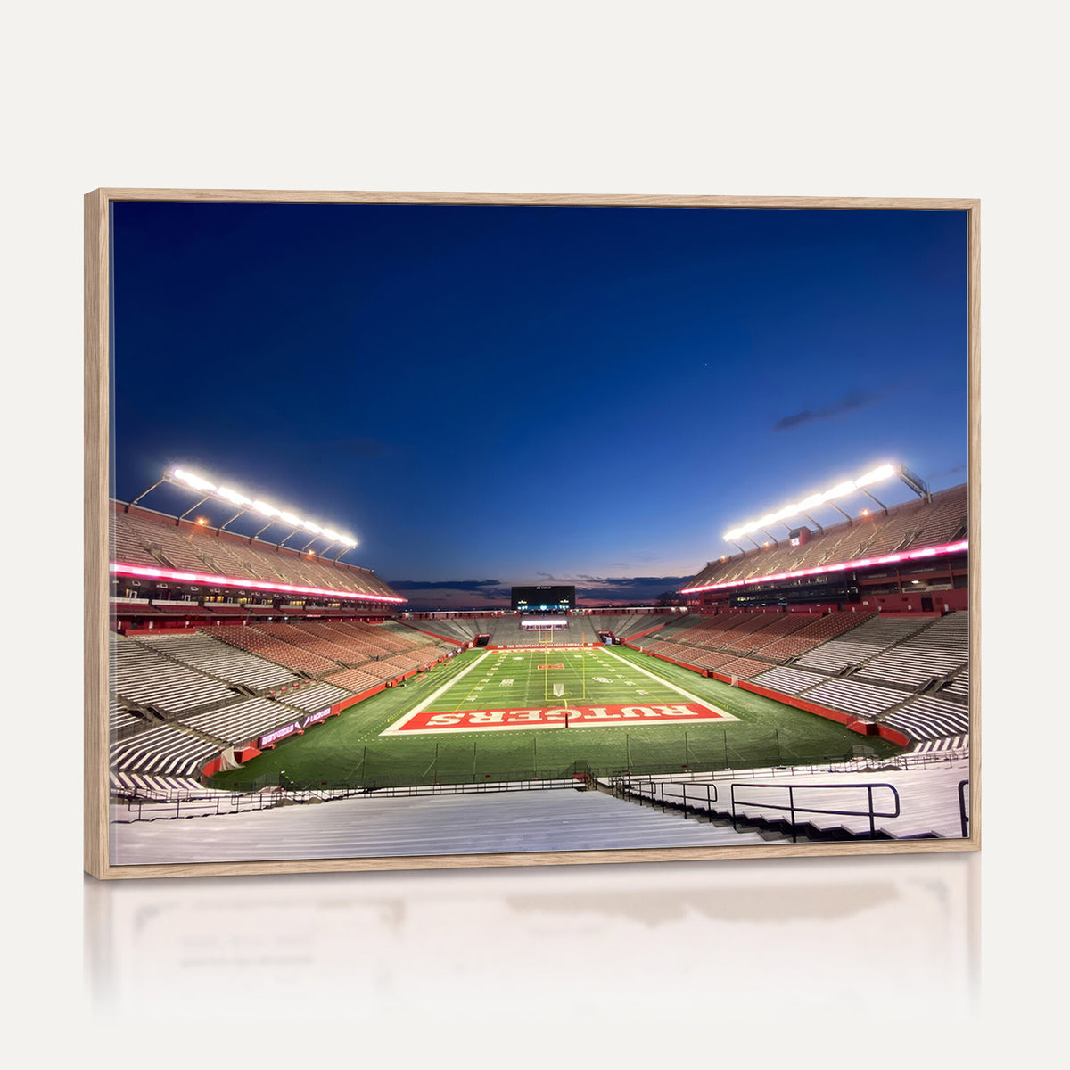 15051-MGV-CV-36X24 - Rutgers Scarlet Knights Football Team Print, Piscataway SHI Stadium
