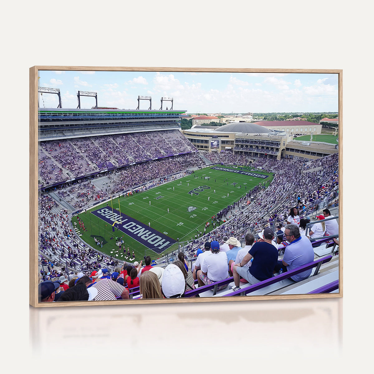 95139-MGV-CV-36X24 - The Texas Christian University TCU Horned Frogs Football Team Print, Fort Worth