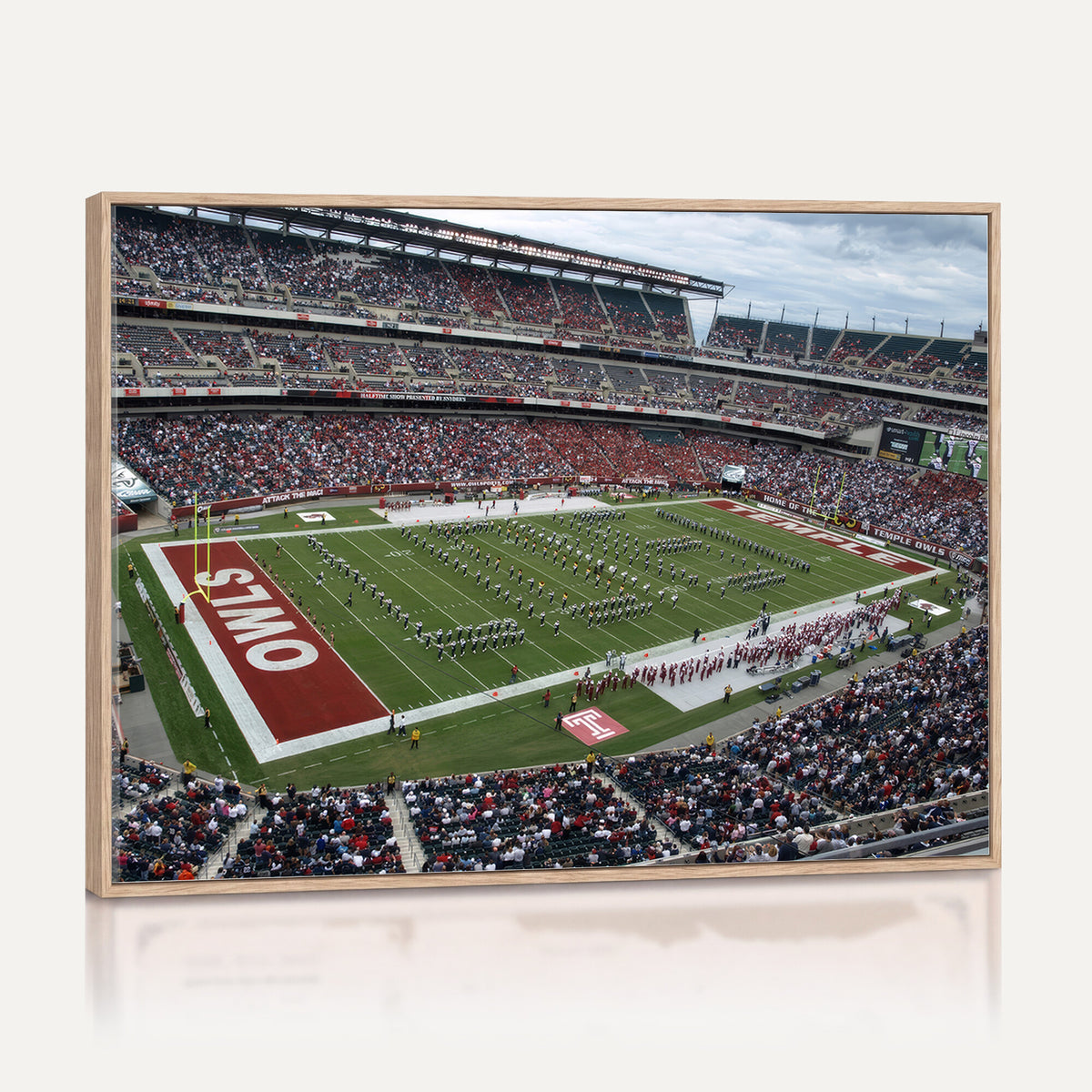 15310-PAN-FL-20X10 - The Temple University Owls Athletics Team Print - Philadelphia Lincoln Financial Field Stadium Wall