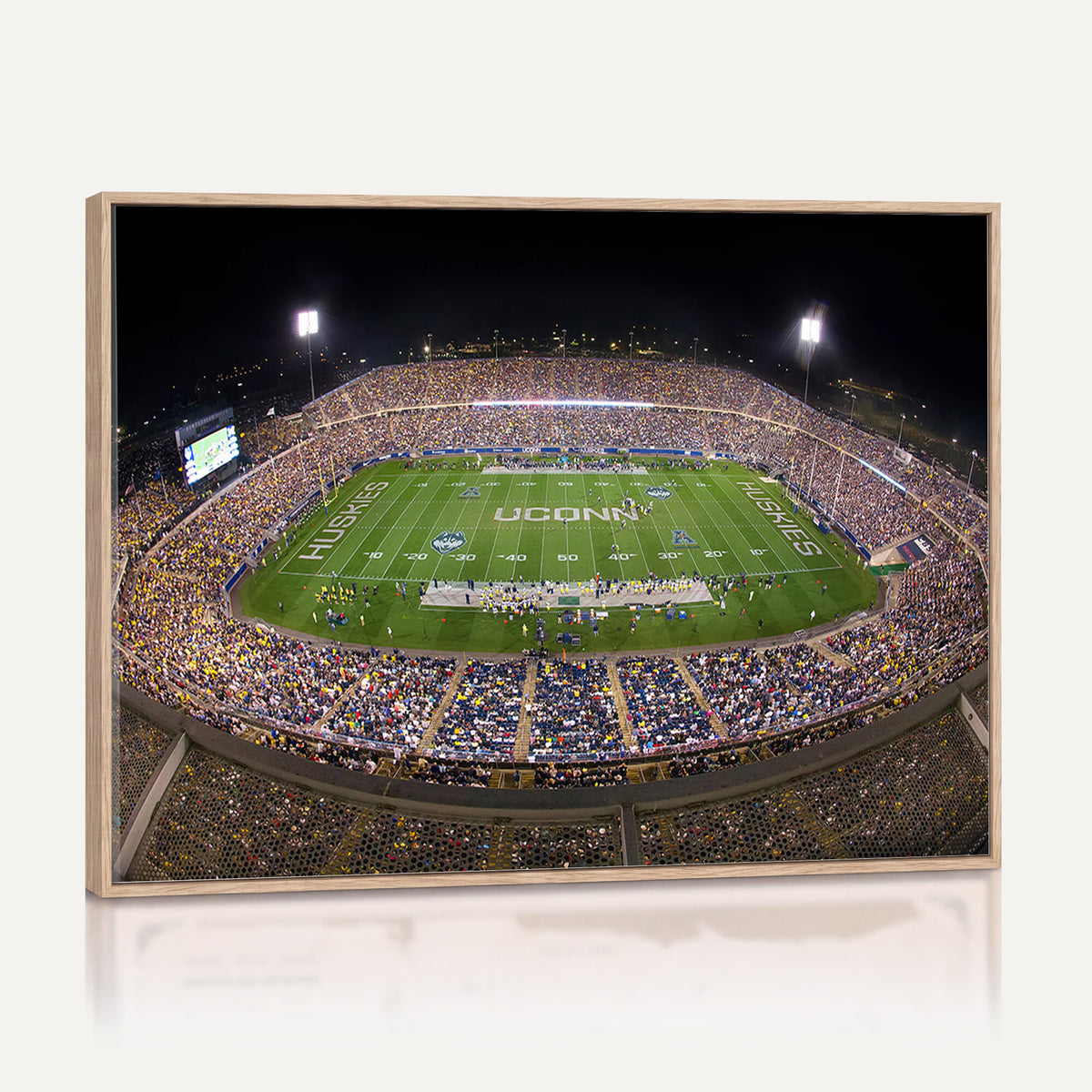 52855-MGV-CV-36X24 - The University of Connecticut UCONN Huskies Football Team Print, East Hartford
