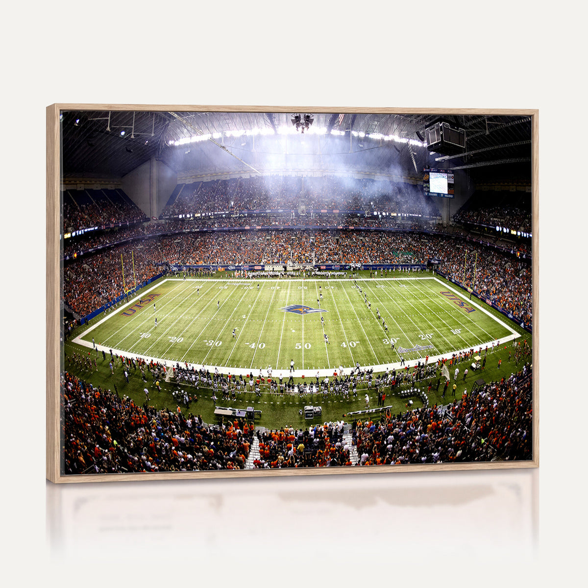 46972-MGV-CV-36X24 - The University of Texas at San Antonio Roadrunners Football Team Print, Framed and Ready to Hang