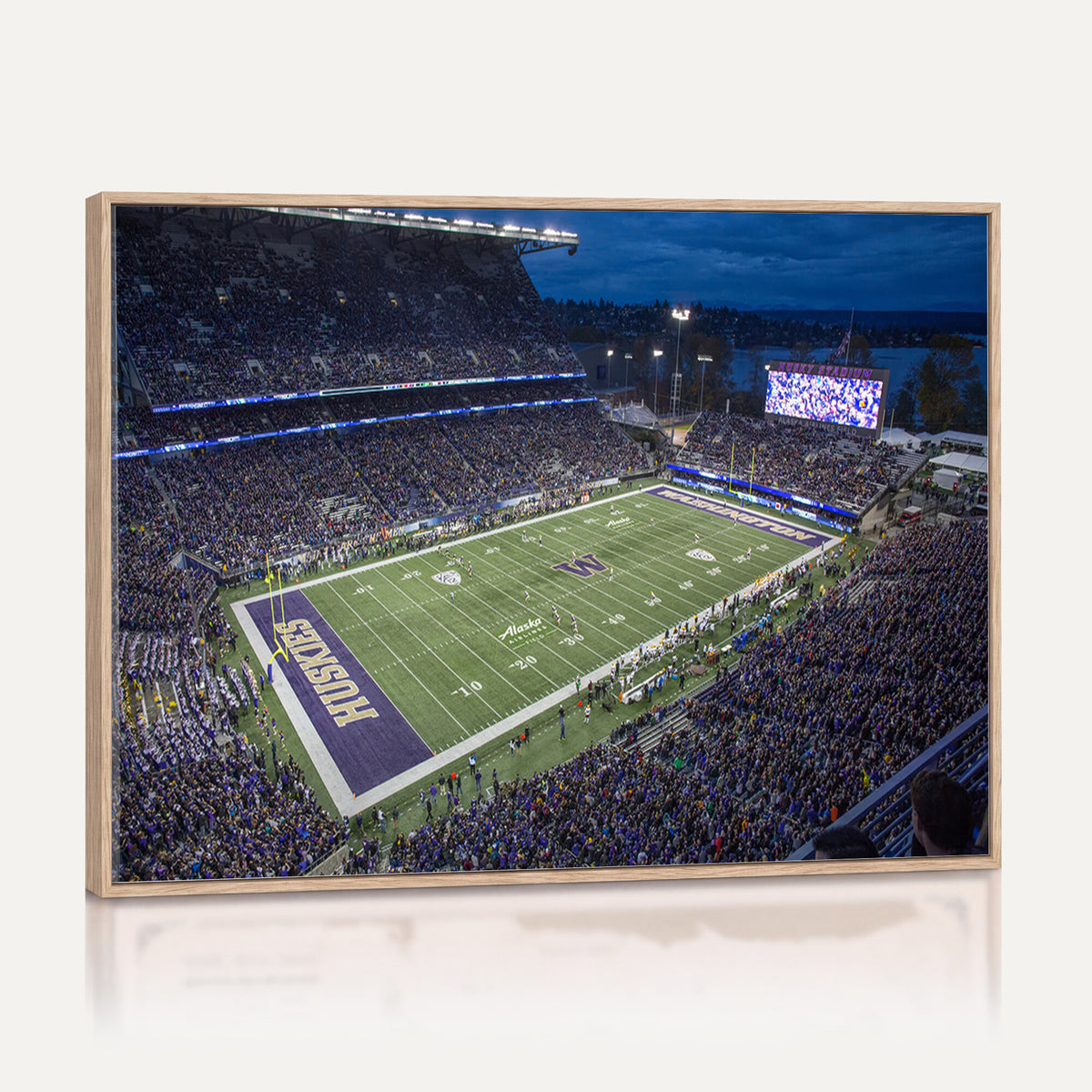 84780-MGV-CV-36X24 - The University of Washington Huskies Football Team Print, Framed and Ready to Hang