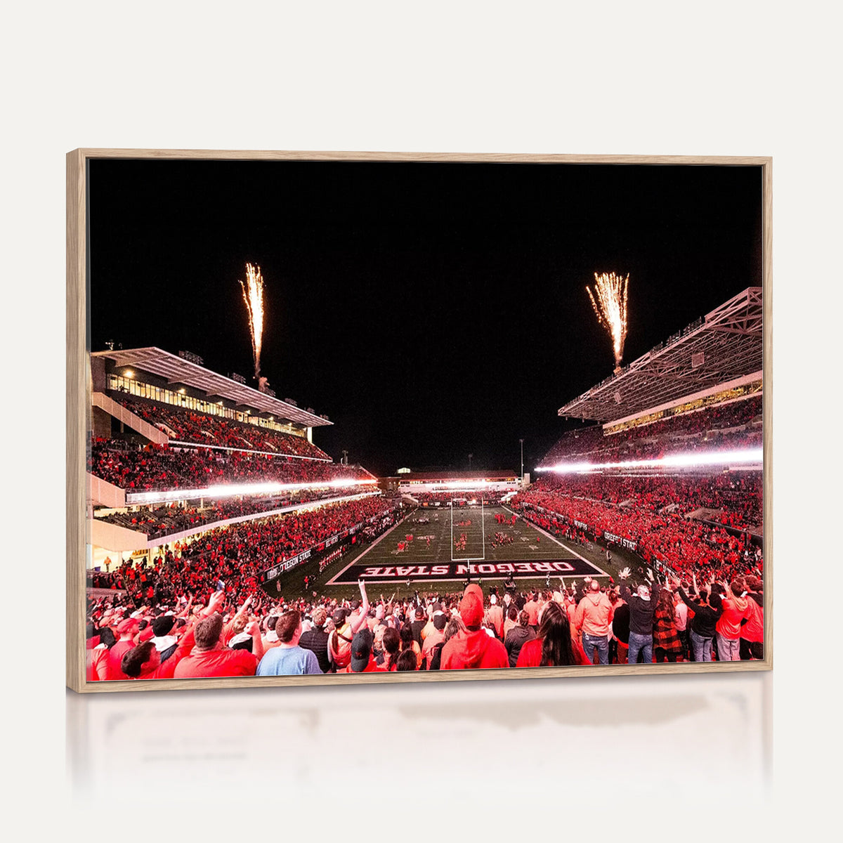 52633-MGV-CV-36X24 - Oregon State Beavers Football Team Print, Corvallis Reser, Framed and Ready to Hang