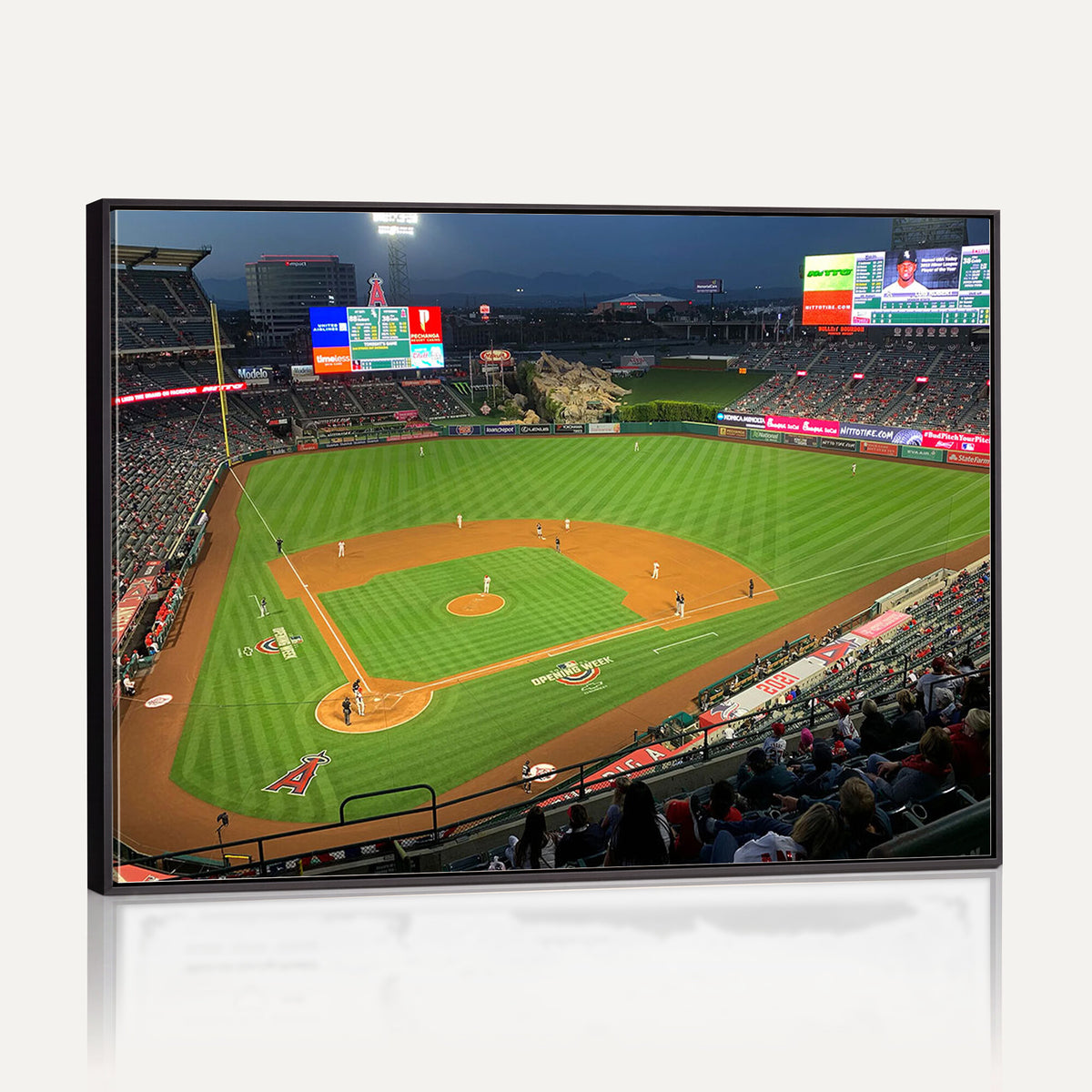 93707-MGV-CV-36X24 - Angel Stadium Aerial Canvas Print | Los Angeles Angels Baseball