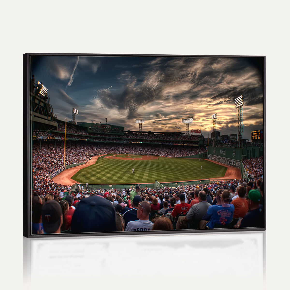 53432-MGV-CV-36X24 - Boston Red Sox Baseball Team Print, Massachusetts Fenway Park Stadium Wall Art Canvas Print