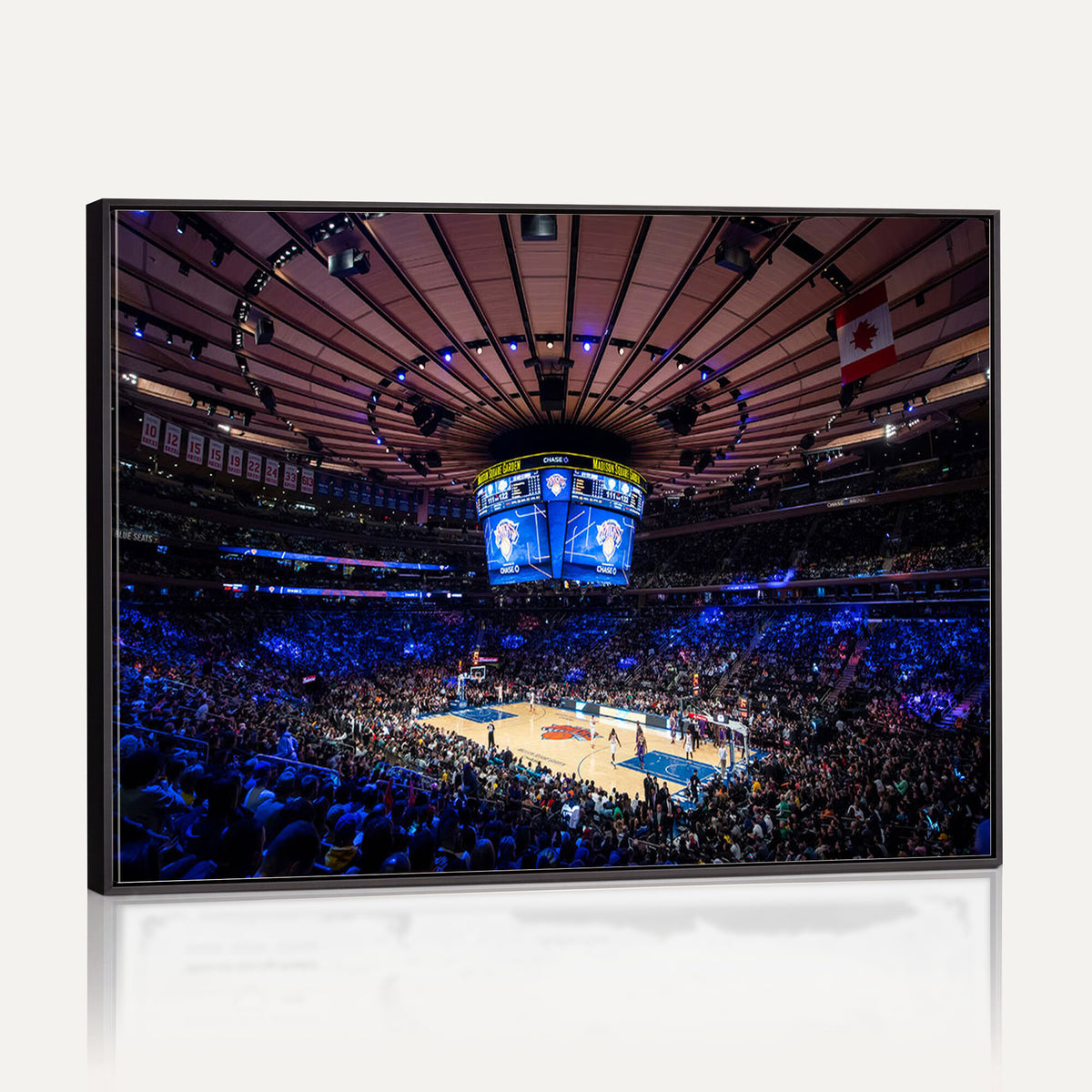 20491-MGV-CV-36X24 - Madison Square Garden Basketball Print Canvas, Basketball Game Triple Canvas Wall Art