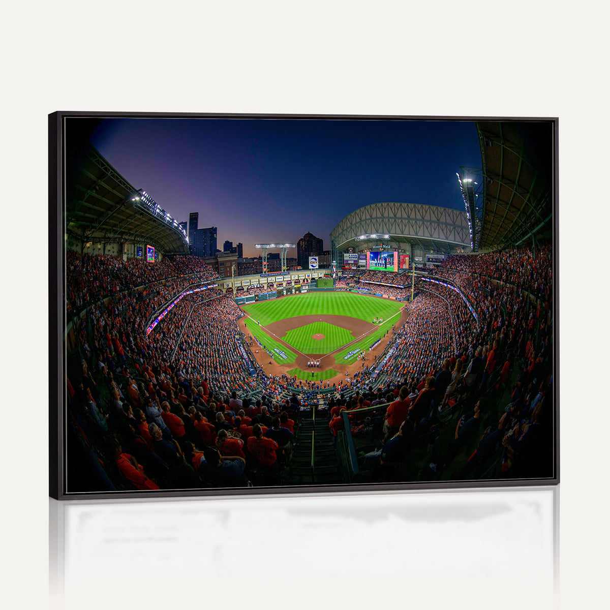 44322-MGV-CV-36X24 - Houston Astros Baseball Print Canvas, Houston Minute Maid Park Stadium Wall Art