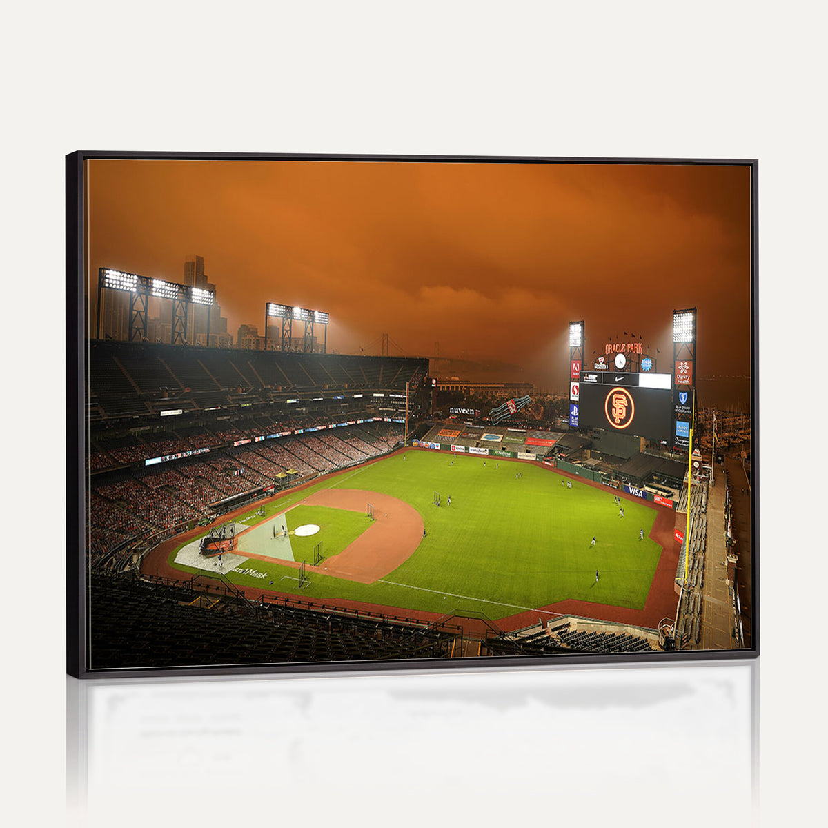 31315-MGV-CV-36X24 - San Francisco Giants Baseball Team Print, Oracle Park Stadium Wall Art Canvas Print