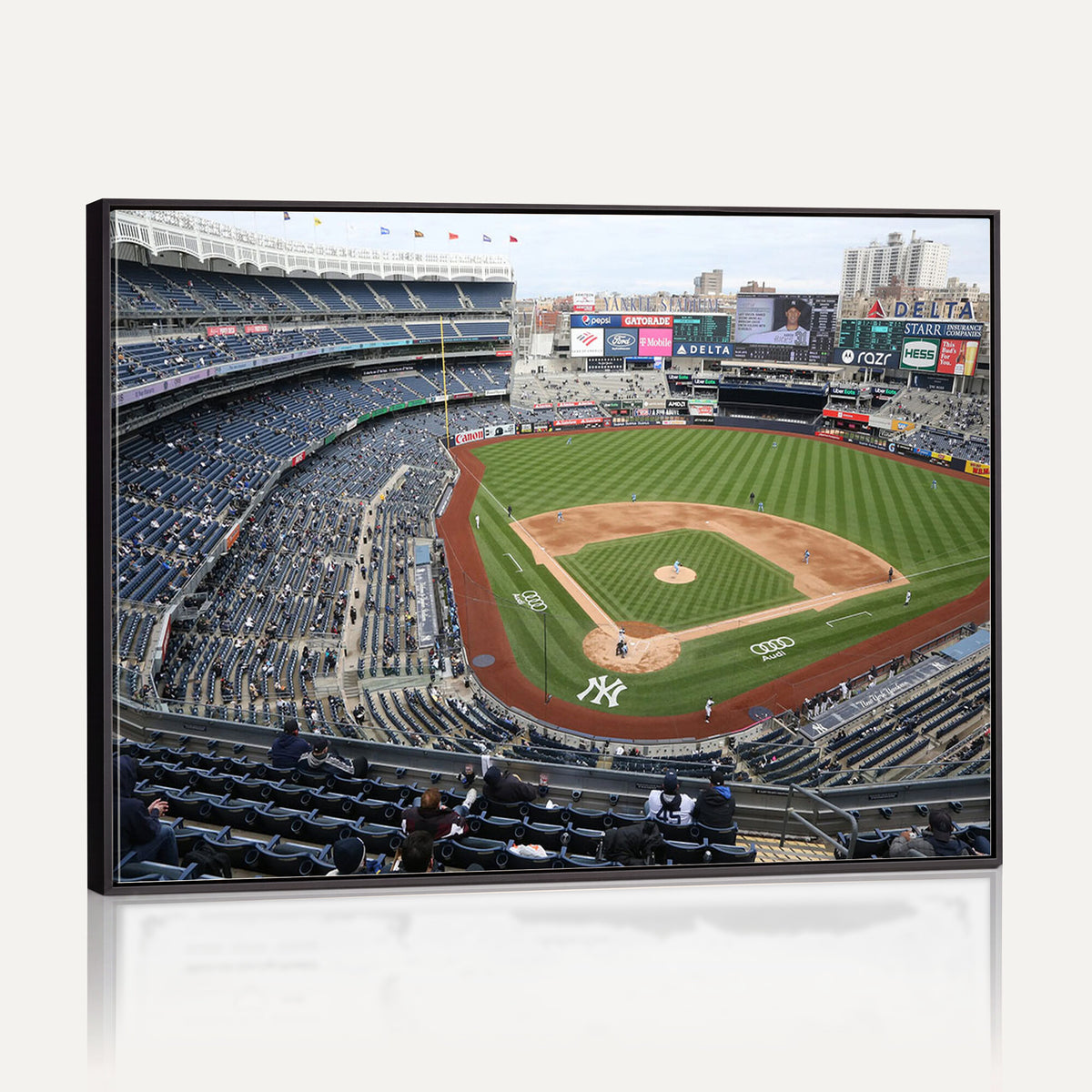 45784-MGV-CV-36X24 - New York Yankees Baseball Team Print, Yankee Stadium Wall Art Canvas Print