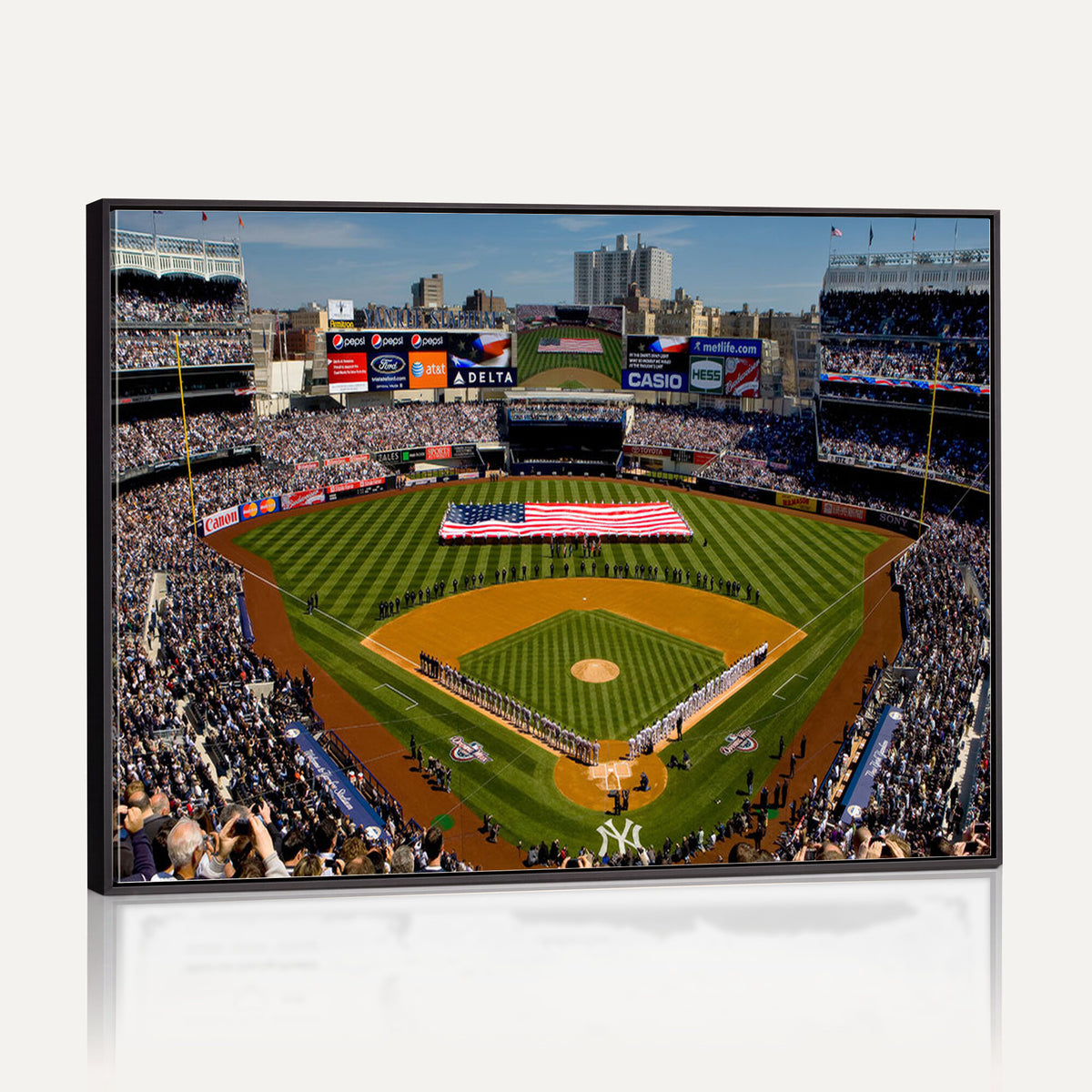 20879-MGV-CV-36X24 - Yankee Stadium New York Wall Art Print | 3-Panel Canvas Print of Yankees Baseball Stadium