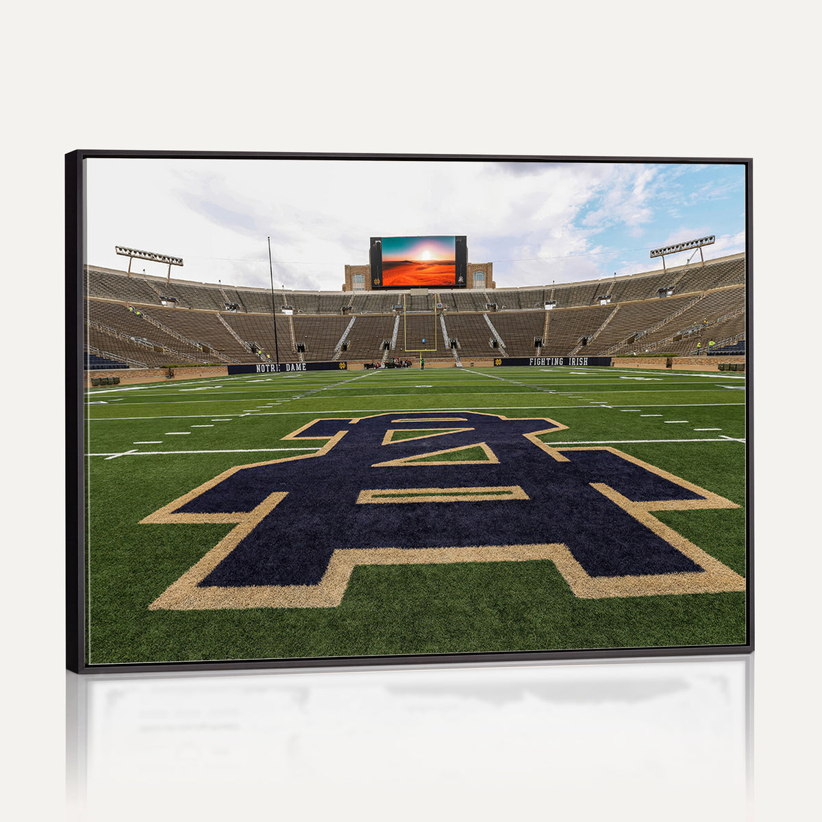 52835-MGV-CV-36X24 - Notre Dame Stadium Giclee Canvas Print | Triptych Wall Art Featuring Iconic Notre Dame Football