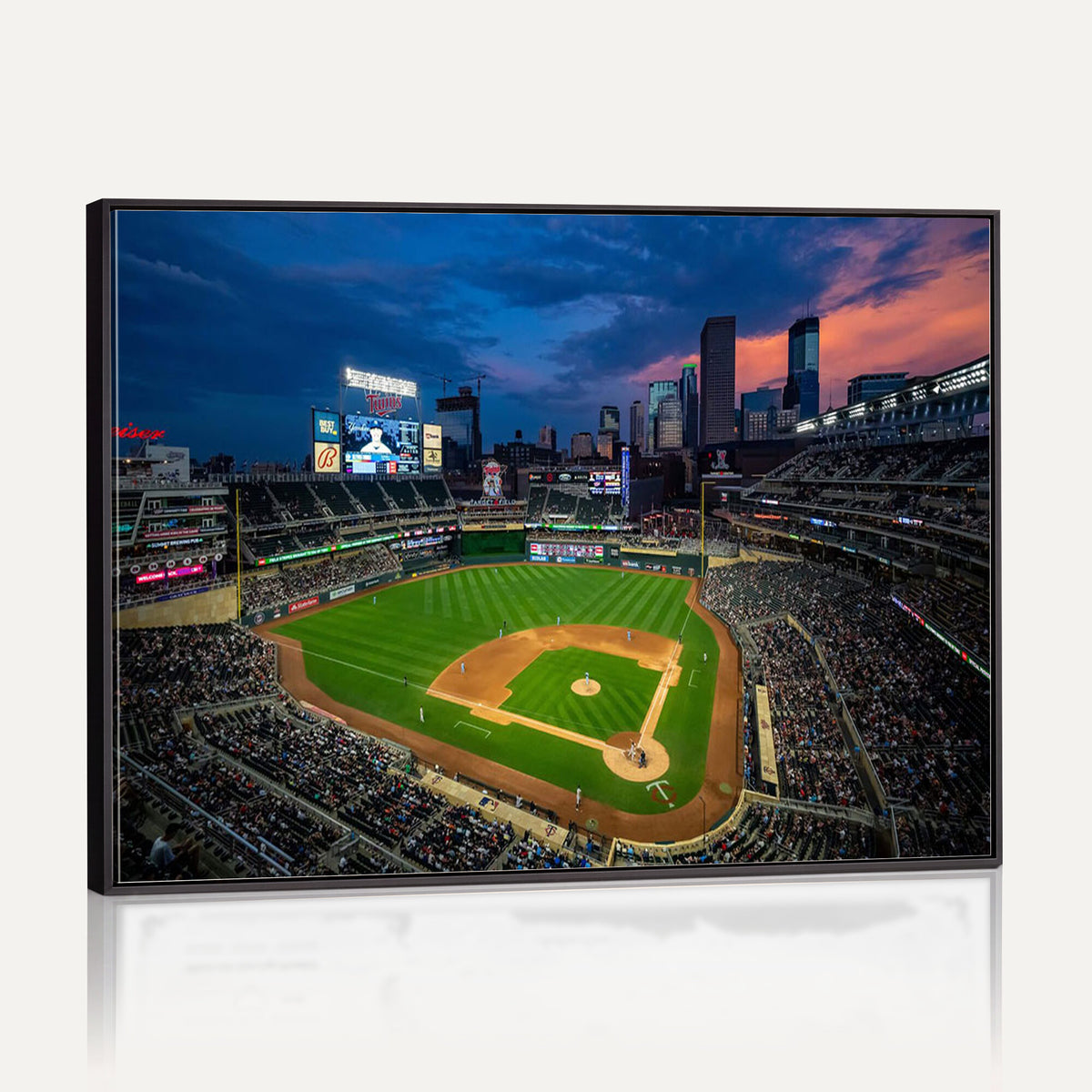 68222753-MGV-CV-36X24 - Target Field Wall Art Canvas Print, Baseball Stadium Scene