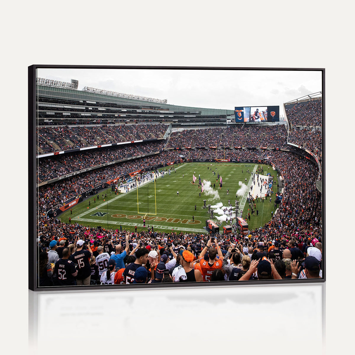 18347149-MGV-CV-36X24 - Chicago Bears Soldier Field Wall Art Canvas Print – Framed Football Stadium Artwork Team Spirit for home, office